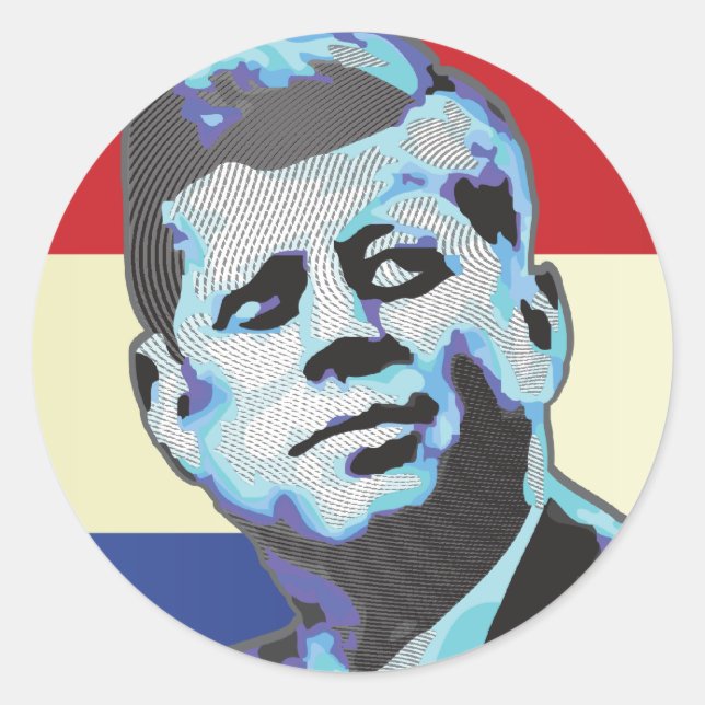 Sticker Rond Souvenir de John F Kennedy (Devant)