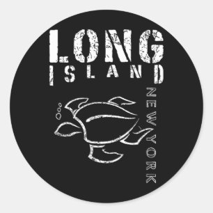 Sticker Rond Souvenir de Long Island New York