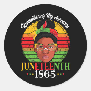 Sticker Rond Souvenir de mes ancêtres Junetdix 1865 Independe
