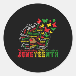 Sticker Rond Souvenir de mes ancêtres JunetDix Célébrer Blac