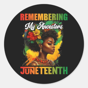 Sticker Rond Souvenir de mes ancêtres JunetDix Célébrer Blac