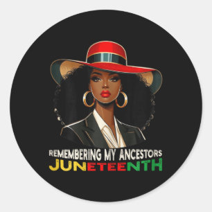 Sticker Rond Souvenir de mes ancêtres Junetten Infirmière éléga