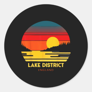 Sticker Rond Souvenir de vacances dans le Lake District en Angl