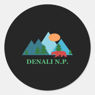 Sticker Rond Souvenir de vacances de scène de nature du parc na