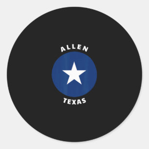 Sticker Rond Souvenir de vacances de voyage à Allen Texas Tx Bu