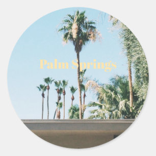 Sticker Rond Souvenir de voyage à Palm Springs