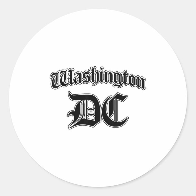 Sticker Rond Souvenir de Washington Dc  (Devant)
