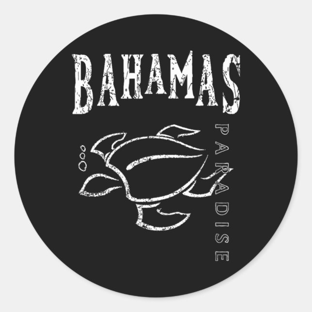 Sticker Rond Souvenir des Bahamas (Devant)