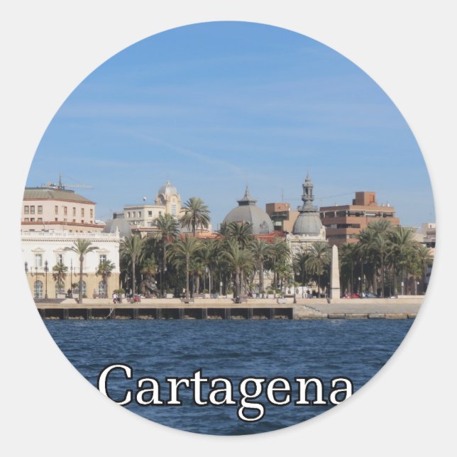 Sticker Rond souvenir et cadeau de Carthagène (Devant)