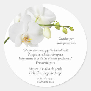 Sticker Rond Souvenir floral