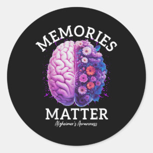 Sticker Rond Souvenirs de sensibilisation Heimers Fleurs de cer