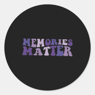 Sticker Rond Souvenirs importants Alzheimer Cerveau soutien