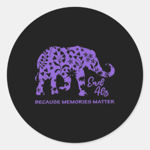 Sticker Rond Souvenirs Problème Heimer Sensibilisation au cerve