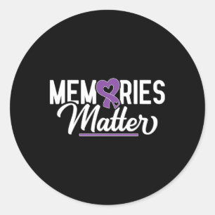 Sticker Rond Souvenirs Problème Violet Ruban Démence Guerrier