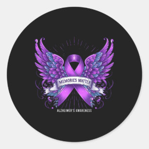 Sticker Rond Souvenirs Ruban ailes Vintages Heimers Sensibilisa