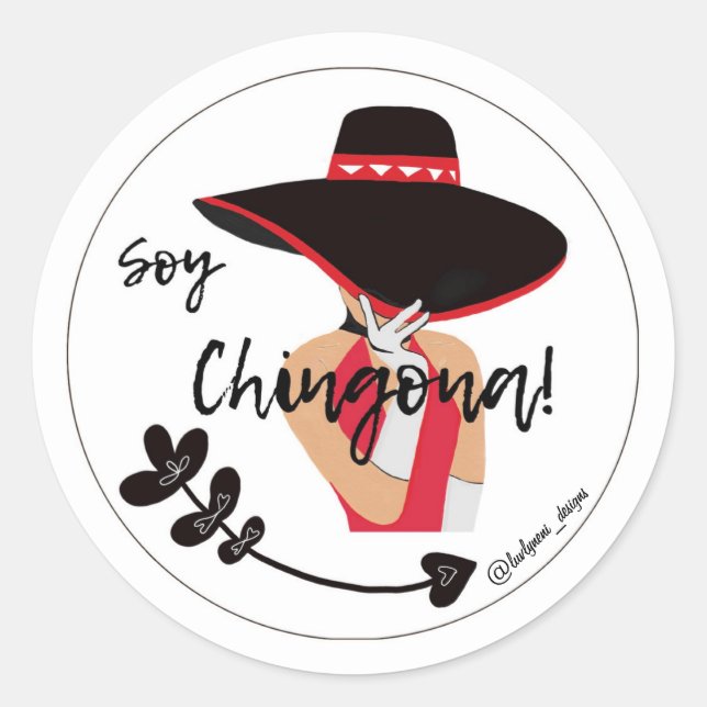 Sticker Rond Soy Chingona (Devant)