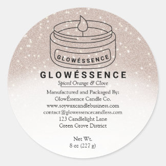 Sticker Rond Soy Wax Candle Food Homemade