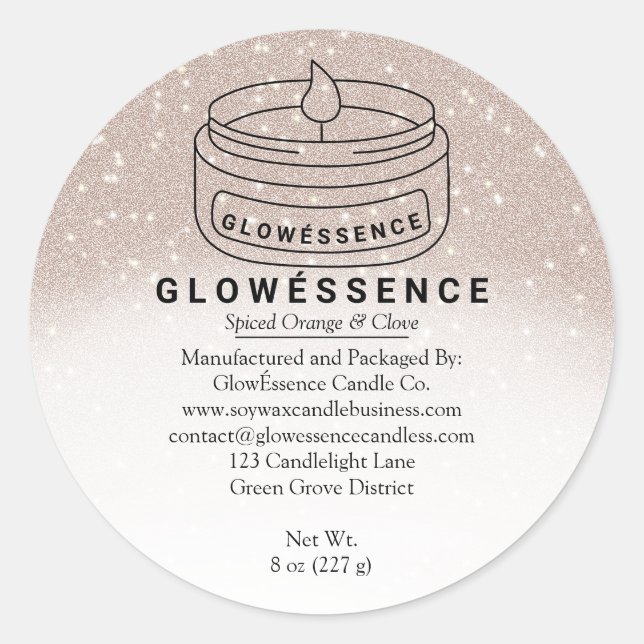 Sticker Rond Soy Wax Candle Food Homemade (Devant)