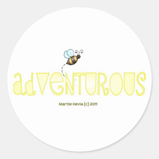 Sticker Rond Soyez aventureux - Un mot positif (Devant)