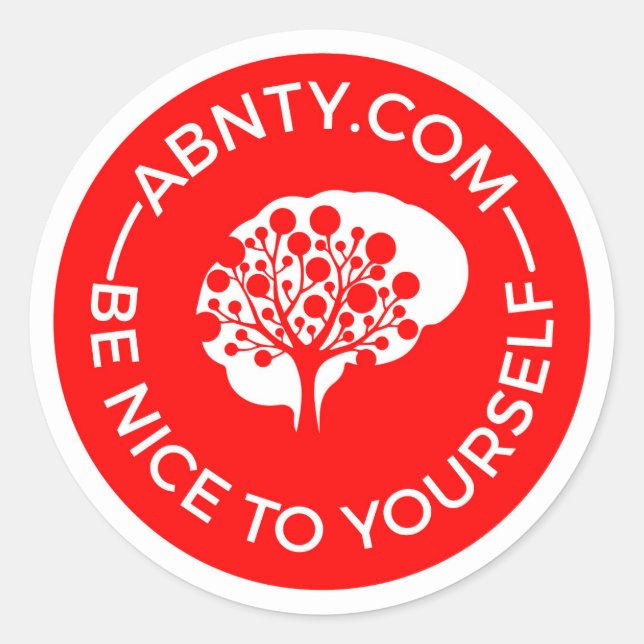 Sticker Rond Soyez Gentil Avec Vous - ABNTY.COM Rouge (Devant)