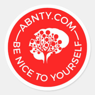Sticker Rond Soyez Gentil Avec Vous - ABNTY.COM Rouge