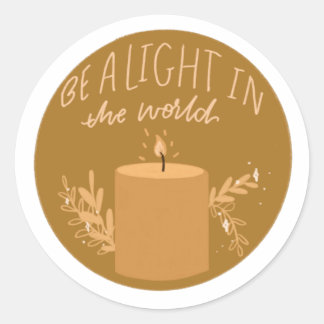 Sticker Rond Soyez la lumière dans le monde Classic Round Stick