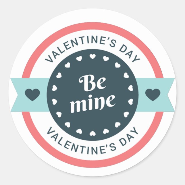 Sticker Rond Soyez la Saint Valentin de la mine ID1086 (Devant)