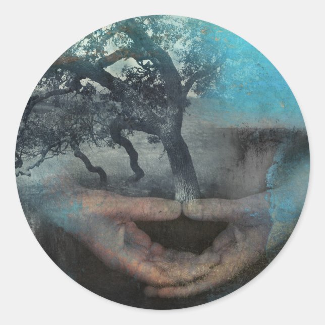 Sticker Rond Soyez la vie (Devant)