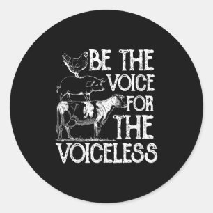 Sticker Rond Soyez La Voix Pour Le Ve Organique Sans Voix