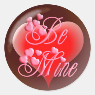 Sticker Rond SOYEZ LE COEUR DE LA BULLE DE MINE sur le noir par