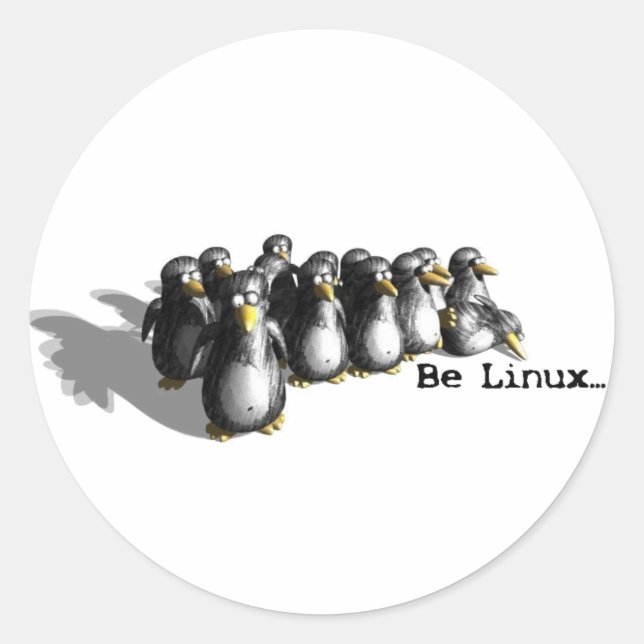 Sticker Rond Soyez Linux (Devant)