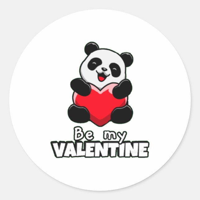 Sticker Rond Soyez ma VALENTINE (Devant)