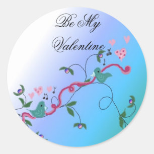 Sticker Rond Soyez mon Valentin