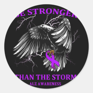 Sticker Rond Soyez Plus Forte Que La Tempête Heimer