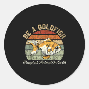 Sticker Rond Soyez Un Poisson D'Or Pour Une Citation Motivation