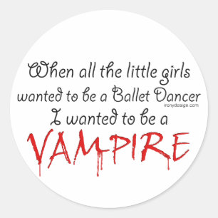 Sticker Rond Soyez un vampire