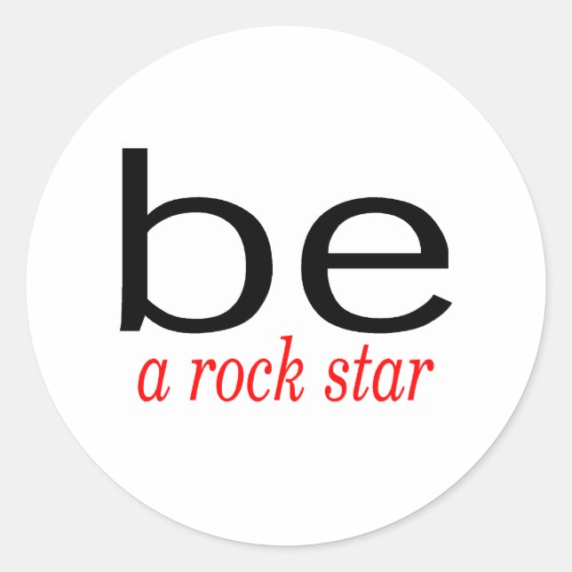 Sticker Rond Soyez Une Star Rock (Devant)