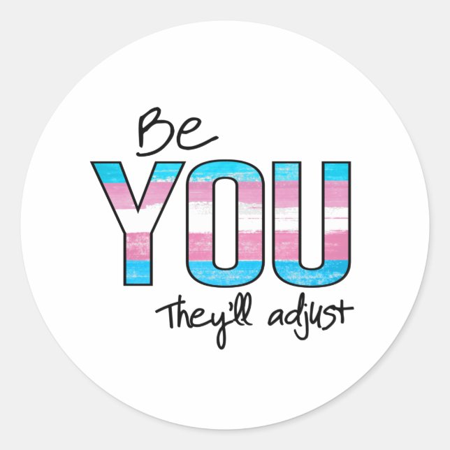 Sticker Rond Soyez vous ils s'adapteront (Devant)