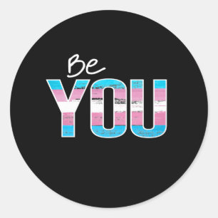 Sticker Rond Soyez Vous - Trans -blanc
