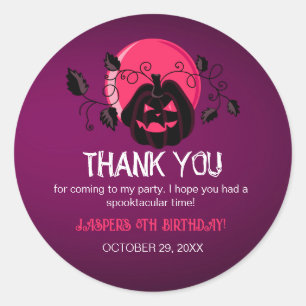 Sticker Rond Soyons Éffrayants Halloween fête d'anniversaire Me