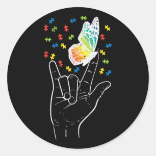Sticker Rond Sp Sensibilisation sur l'autisme de puzzle de puzz