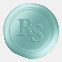 Spa Bleu Double Monogramme Mariage Cire Seaux