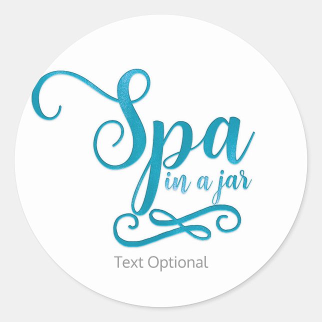 Sticker Rond SPA en pot Cadeau personnalisé sur mesure Panier d (Devant)