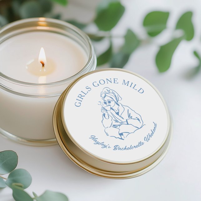 Sticker Rond Spa Enterrement de Vie de Célibataire Filles Déten (Créateur téléchargé)