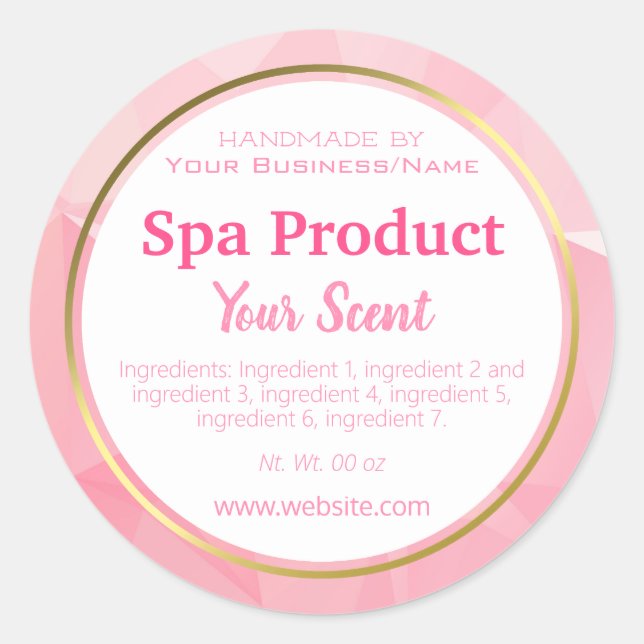 Sticker Rond Spa géométrique artisanal Produit Petit Entreprise (Devant)