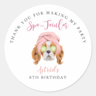 Sticker Rond Spa Glam Squad Anniversaire Merci