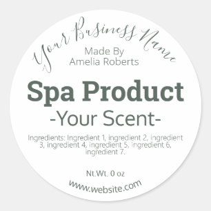 Sticker Rond Spa personnalisé produit do-it-yourself entreprise