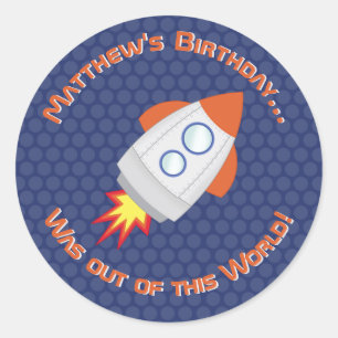 Sticker Rond Space Adventure