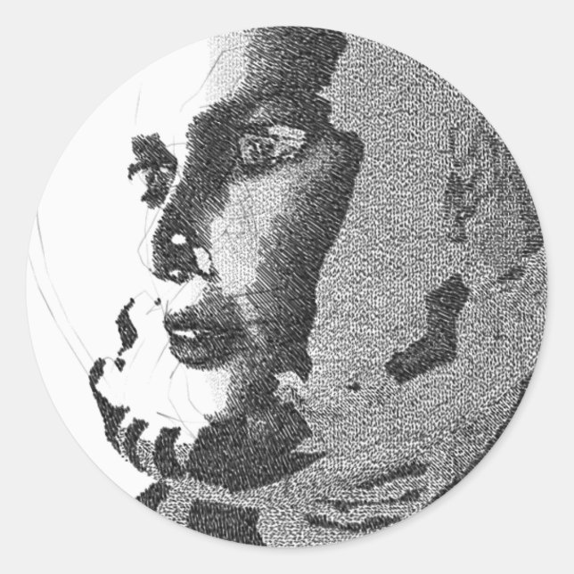Sticker Rond spacegirl (Devant)