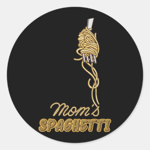 Sticker Rond Spaghetti De Maman Parfait Pour Un Amoureux De Pât